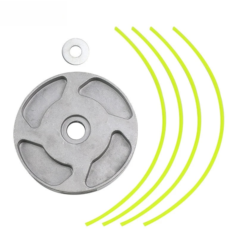 Universal Aluminum 1PCS Grass Trimmer Head with 4 Lines Brush Cutter Head Thread Nylon Grass Cutting Line Head for Lawn Mower