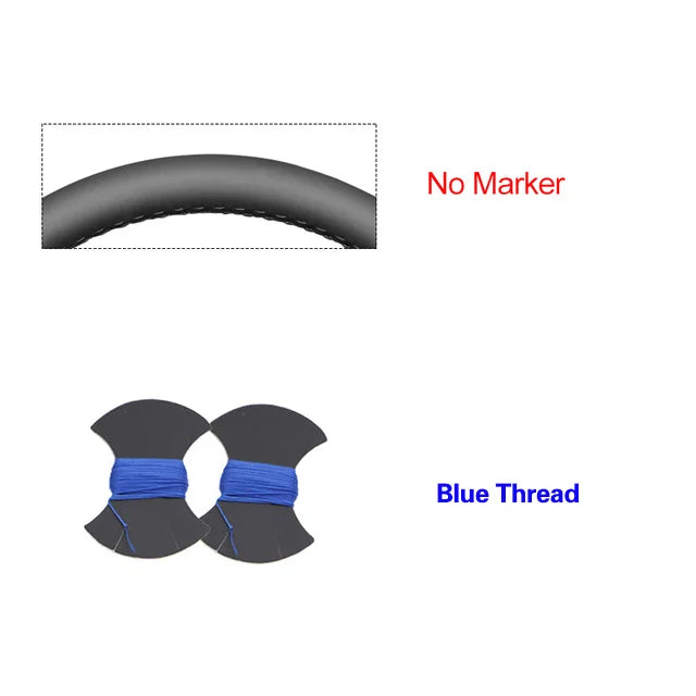Black Faux Leather Car Steering Wheel Cover For Chevrolet Silverado 1500 Avalanche Blazer K 1500 Chevy Van Tahoe 1999-2002