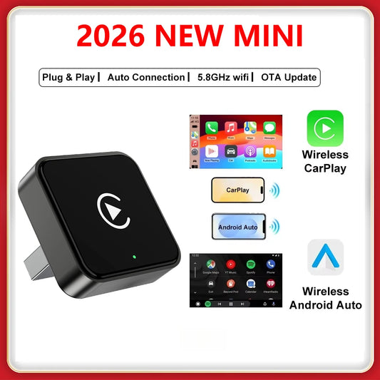 2-in-1 Wireless CarPlay & Android Auto Adapter (Universal)