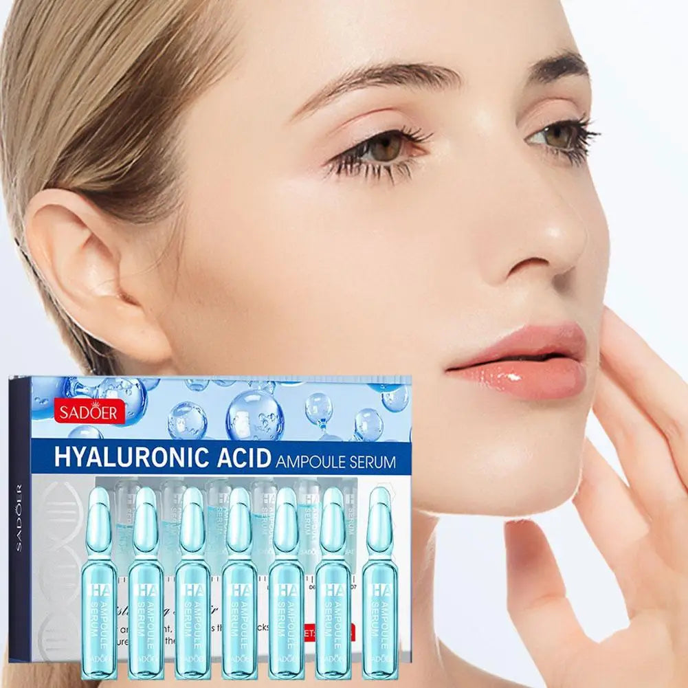Hyaluronic Acid Vitamin C Moisturizing Rejuvenating Facial Treatment Shrink Pores Whiten Essence Set 24k Golden Ampoule Essence