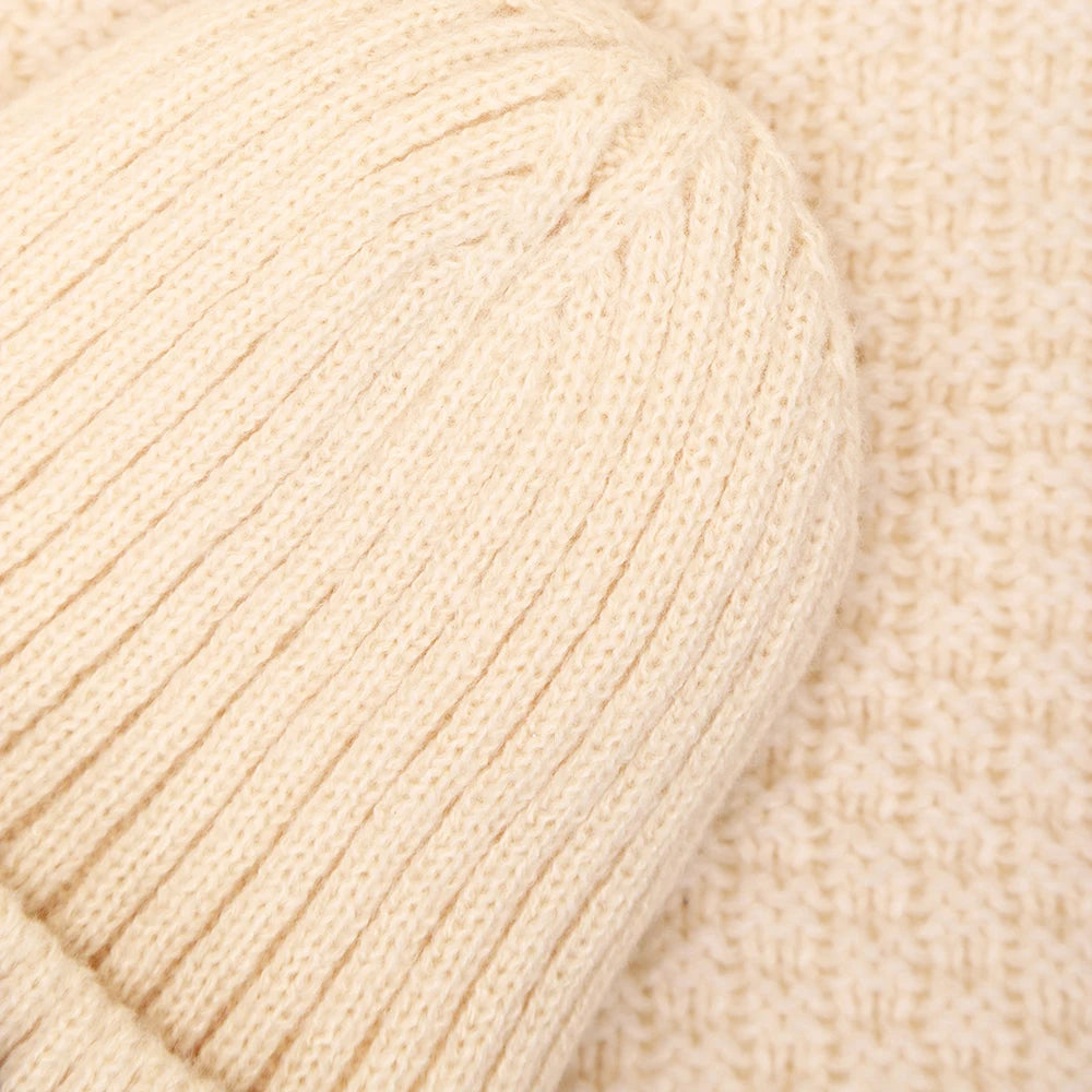 Baby Girl Flower Print Knit Beanie - Warm Infant Winter Hat - photo 5