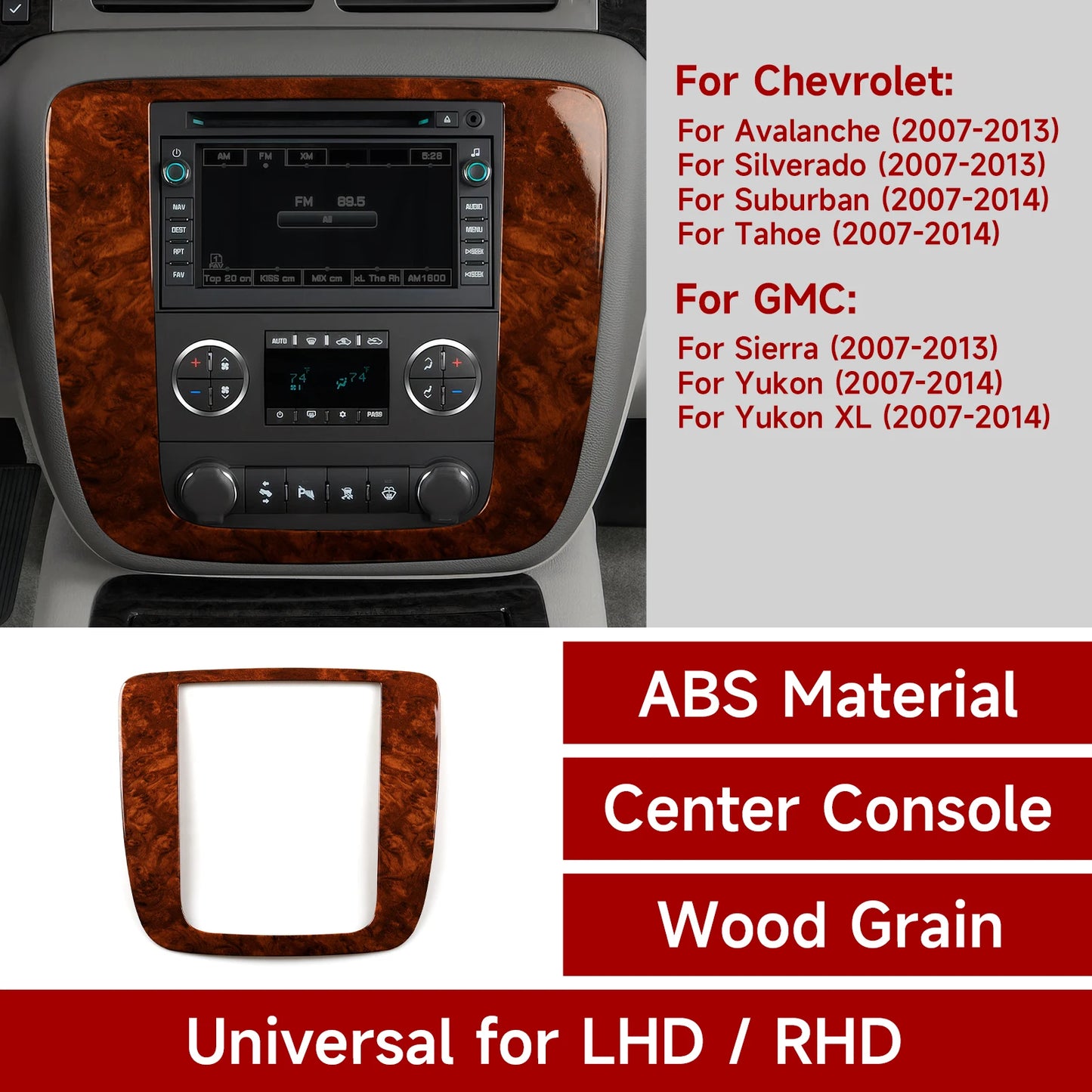 Center Console &amp; Interior Trim Sticker Kit - Chevy/GMC Trucks &amp; SUVs