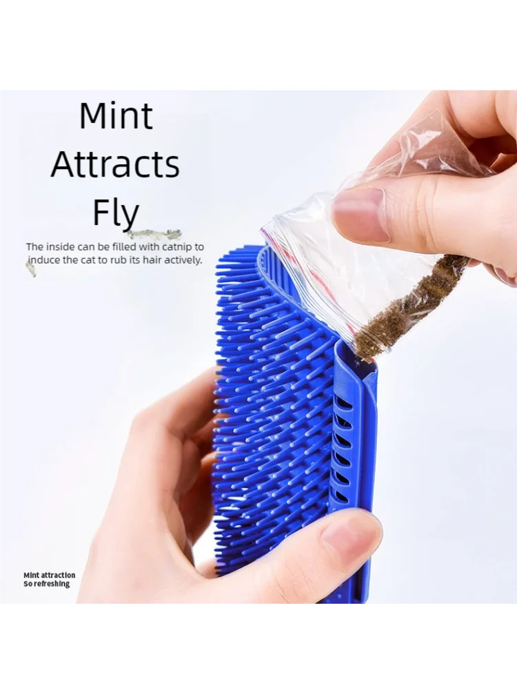 New Pet Cat Corner Scrubber Massager Cat Scratching Scratcher Cat Brush Comb Massage Corner Brush Pet Supplies