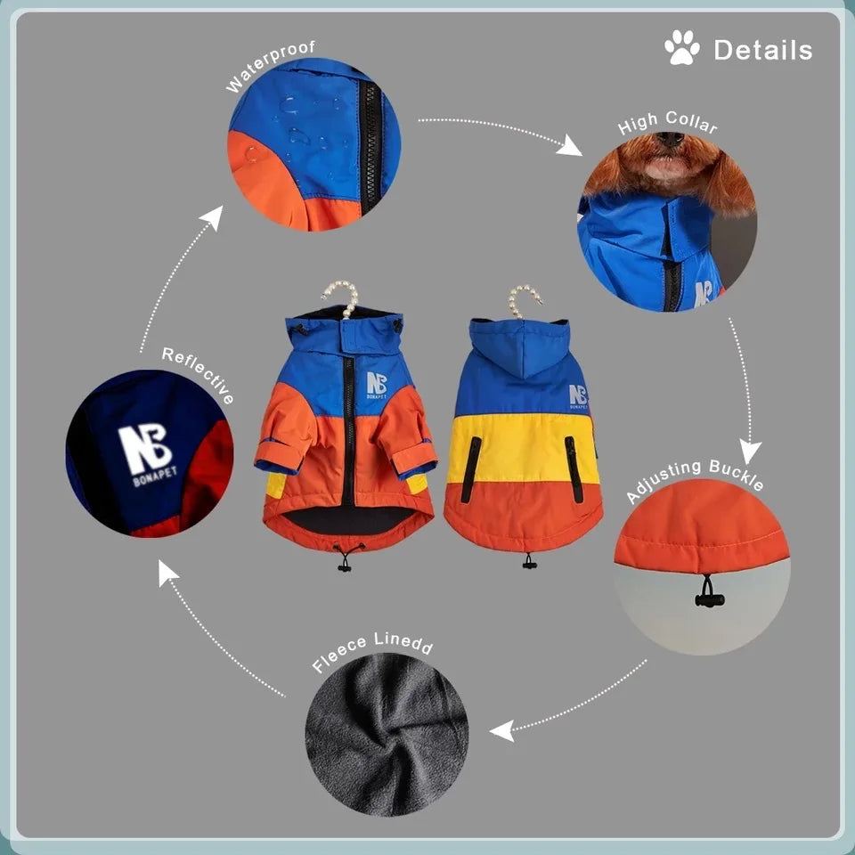 Hooded Dog Raincoat - Sporty Pet Jacket for Dogs and Cats - photo 4