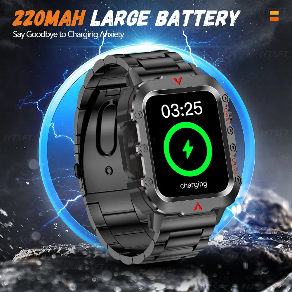 G.L Wear 2026 New Sports Smart Watch Bluetooth Talk LED Flashlight Multi-function Outdoor Sports Smart Watch for Men Women