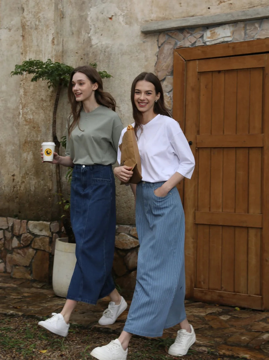 AS 2026 summer loose design drop sleeves boxy Tee V neck casual style  high quality  fabric woman clothes