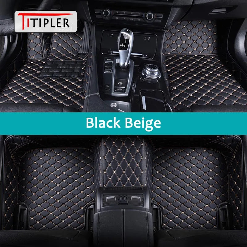 Custom-Fit Leather Car Floor Mats for Ford F-150 2009–2023 (Full Set)