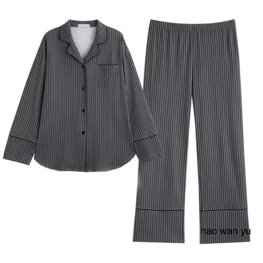 Women's Striped Pajama Set - Thin Long Sleeve Spring Sleepwear - photo 4
