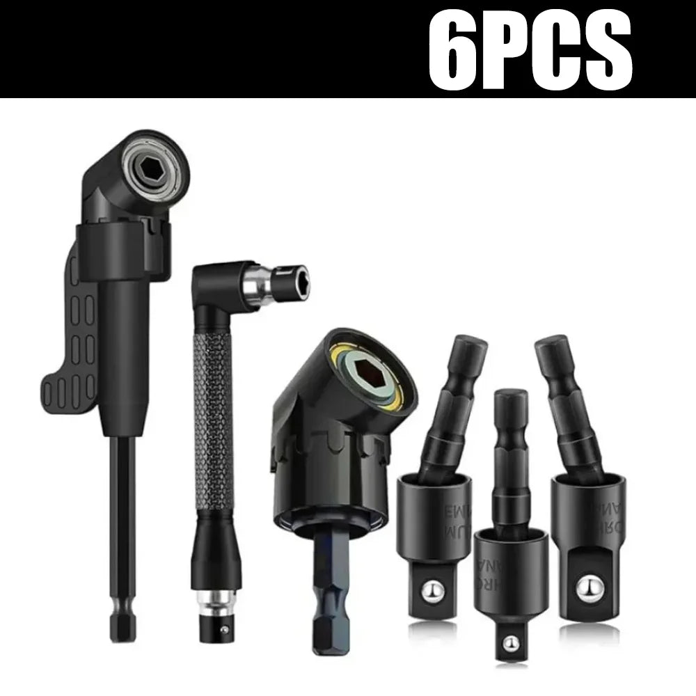 Flexible Drill Bit Extension, 90° & 105° Right Angle Adapter