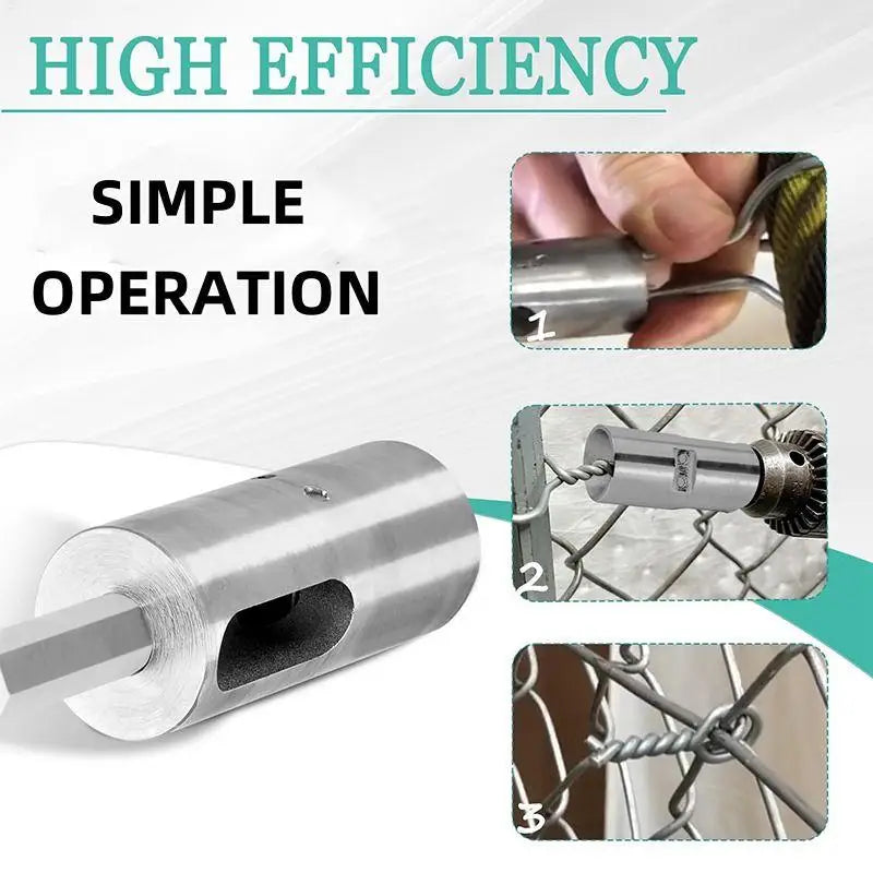 Tie Wire Twister Tools 3-5mm Iron Wire For Twist Ties Fixing Chain Link Fence Triangle Shank Drill Chuck Electrical Drill Tools