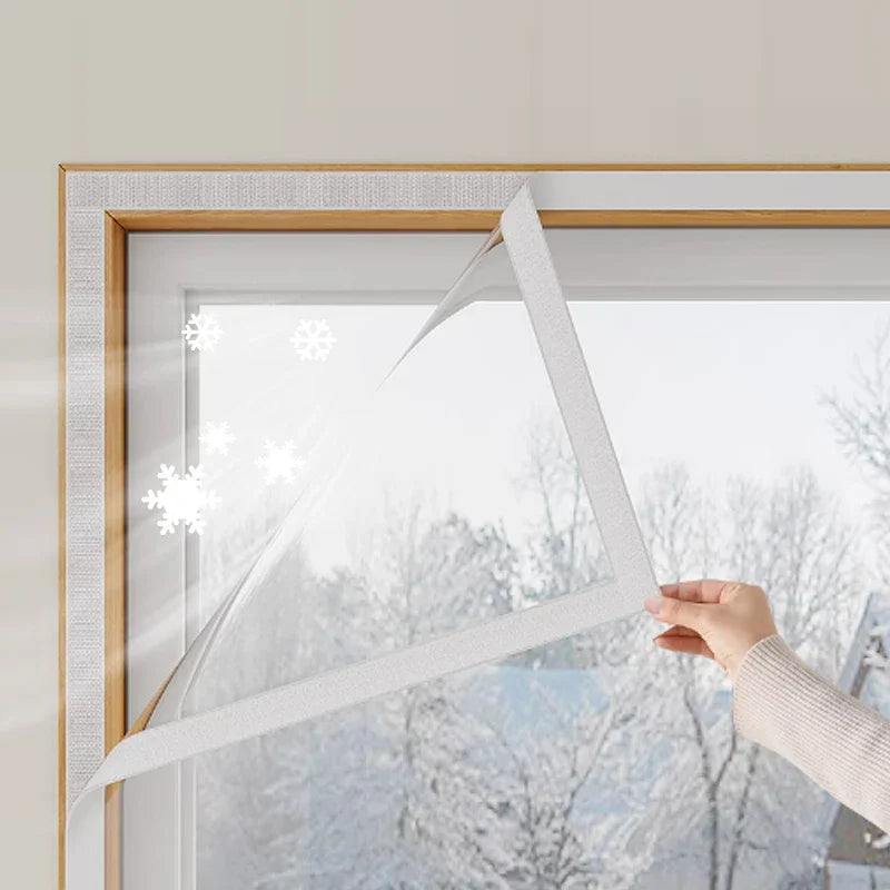 Clear Insulated Window Curtain, Windproof Winter Window Cover