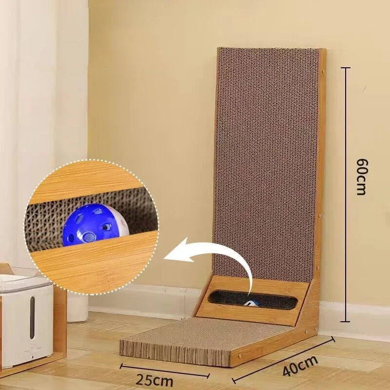 L-Shaped Detachable Cat Scratcher - Corrugated Paper