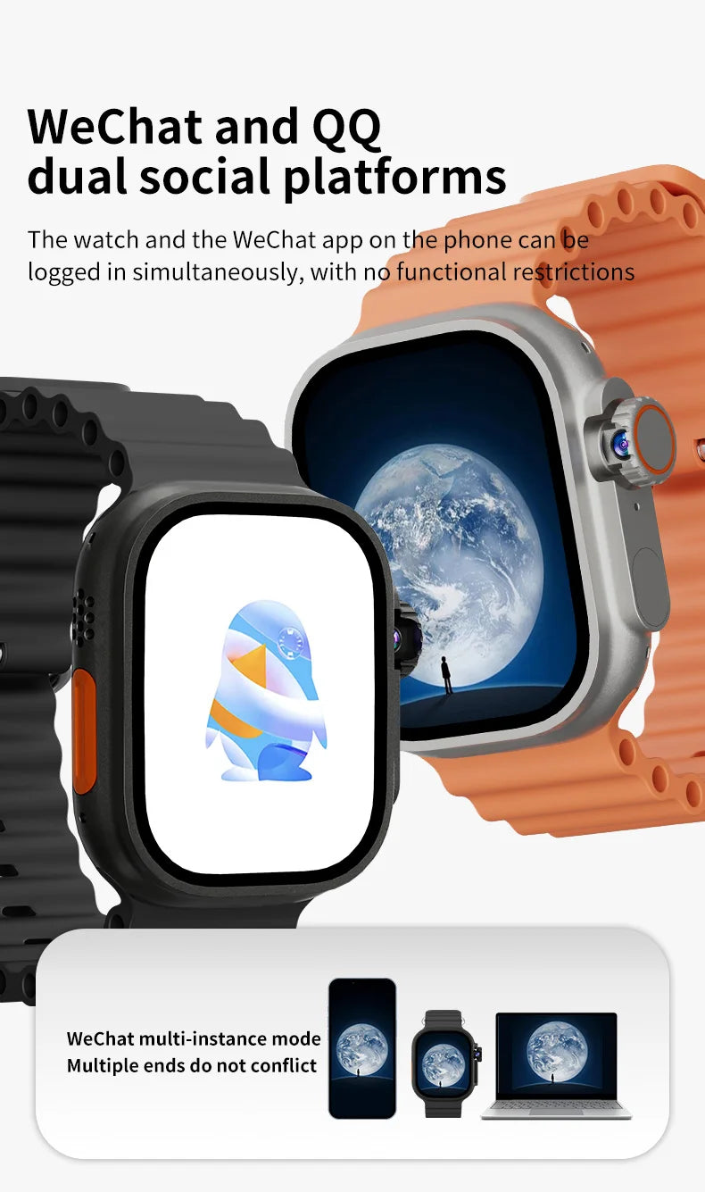 DW100 Pro Updated DW100 Pro Plus + Smartwatch With Touch ID 2.29inch Large Screen Rotary Camera NFC GPS Position WIFI Connect