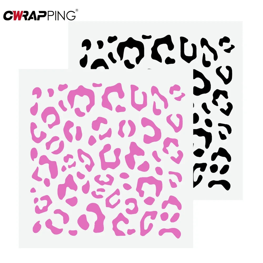 Leopard Print Car Decals Auto Stickers Waterproof DIY Decorative Auto Accessories Vinyl Sticker for Car Rear View Mirror Windows