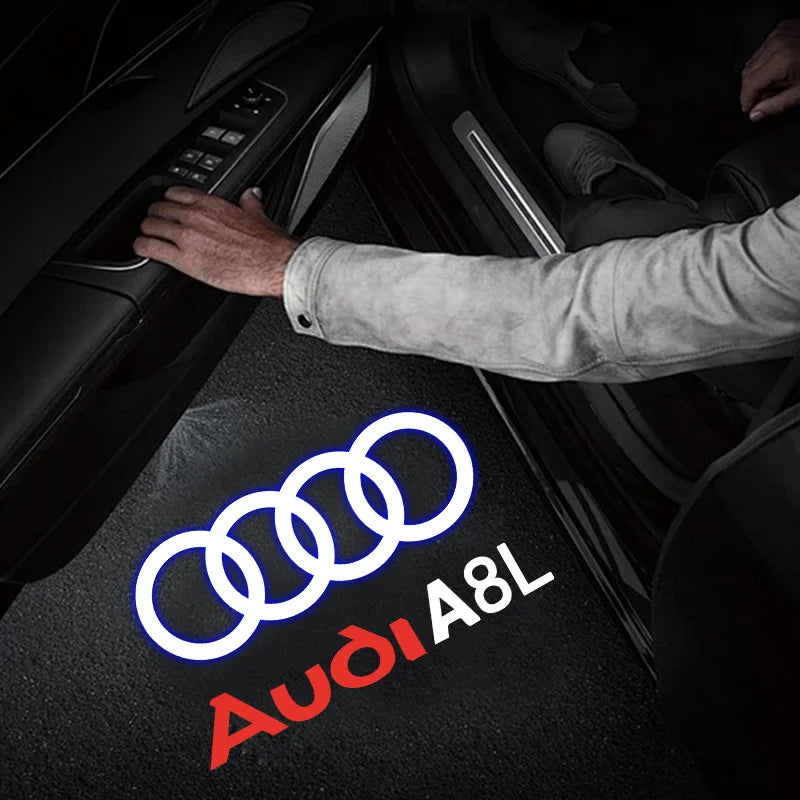 Audi LED Door Welcome Light – Car Door Emblem Lamp for Q3 Q5 Q7 S3 S4 S5 S6 S7 A4 A5 A6 A7 A8