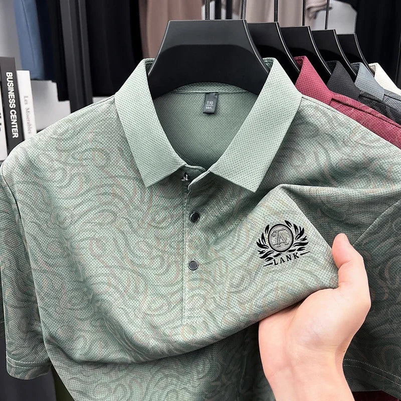 Men's Embroidered Polo Shirt - Lightweight Short Sleeve, Casual Style