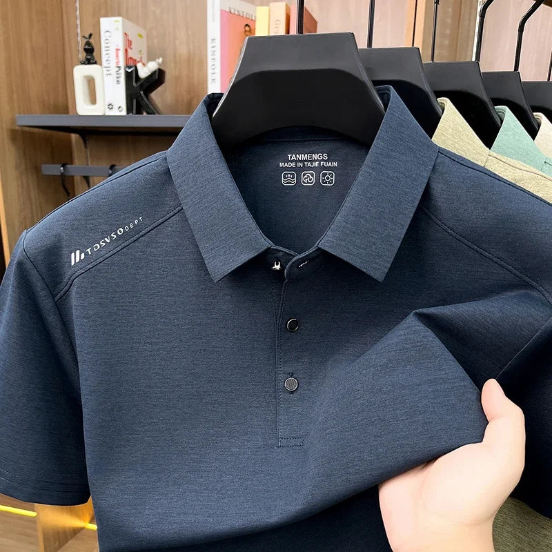 Men's Modern Polo Shirt - Slim Fit, Short Sleeve Business Casual