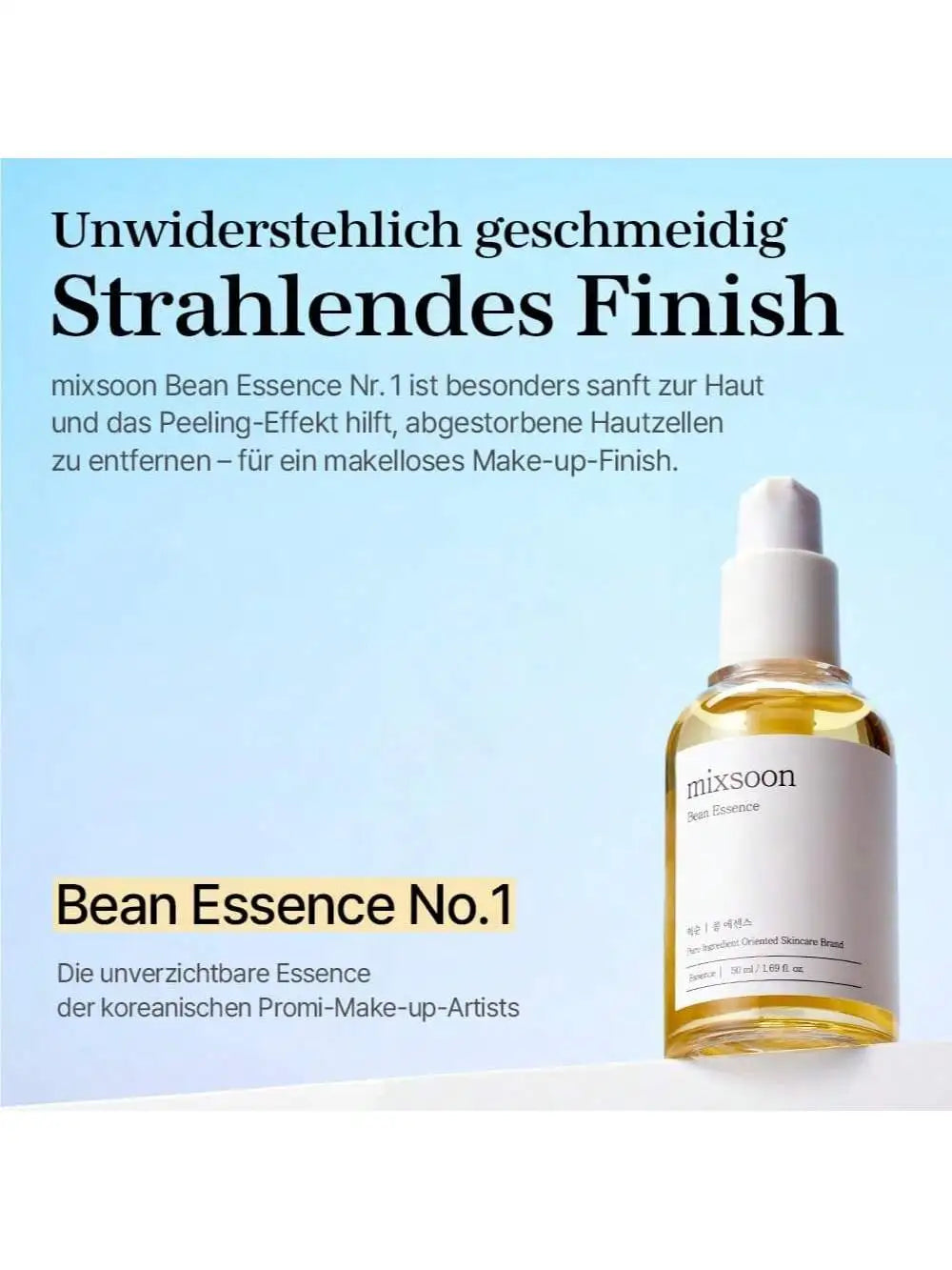 mixsoon Bean Essence-Exfoliating, Hydrating, Fermented Bean Extract,  for Smooth Skin 30ml / 1.01 fl.oz. Korean skincare