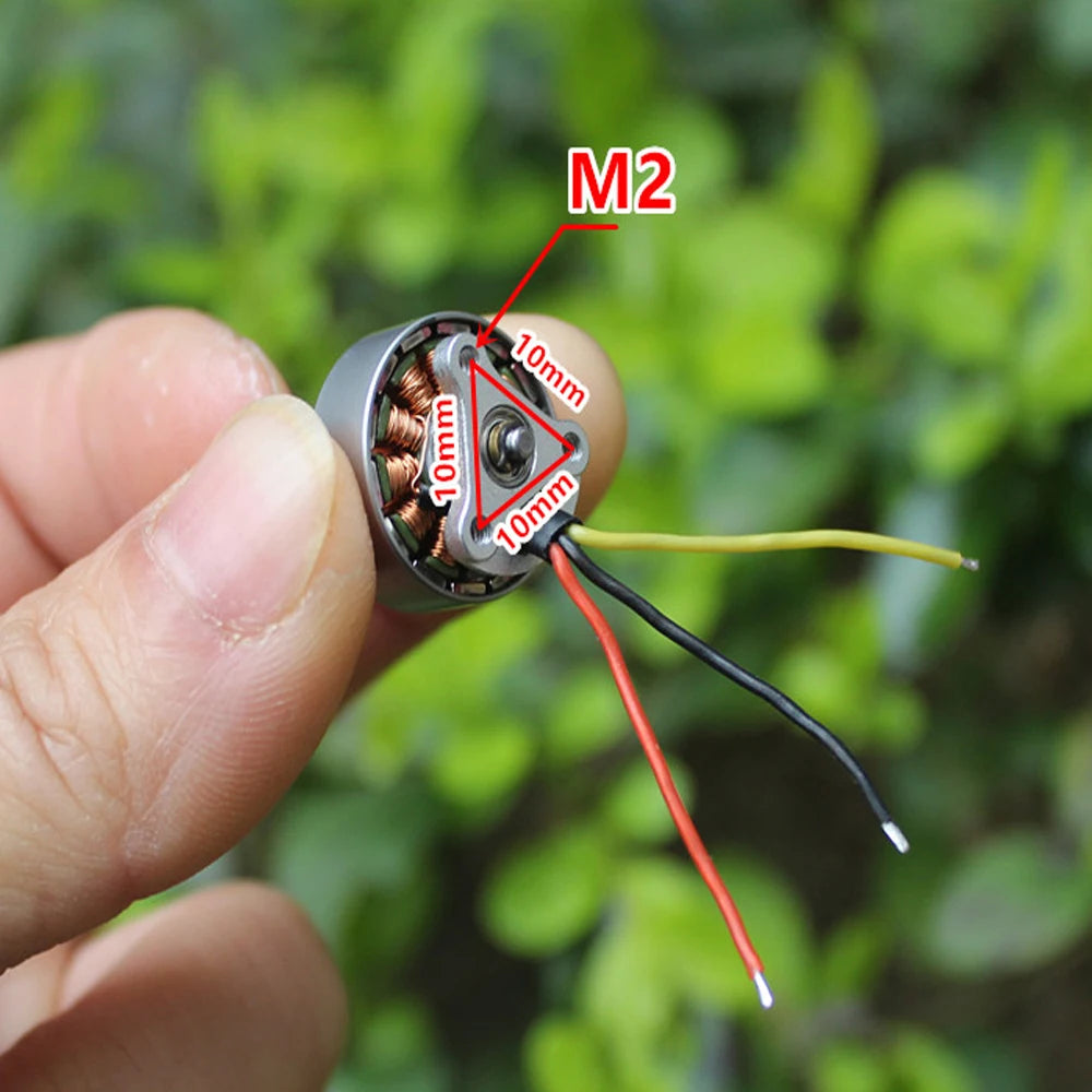 Mini 18mm 3-phase Brushless Motor DC 7.4V 2750KV High Speed  2mm Shaft 2S-3S BLDC Small RC Drone FPV Quadcopter Aircraft Engine
