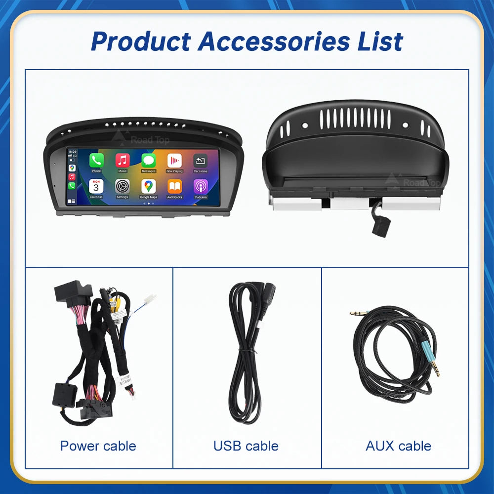 8.8" Wireless CarPlay & Android Auto Display Screen, Compatible with BMW 3 Series E90 E91 E92 E93