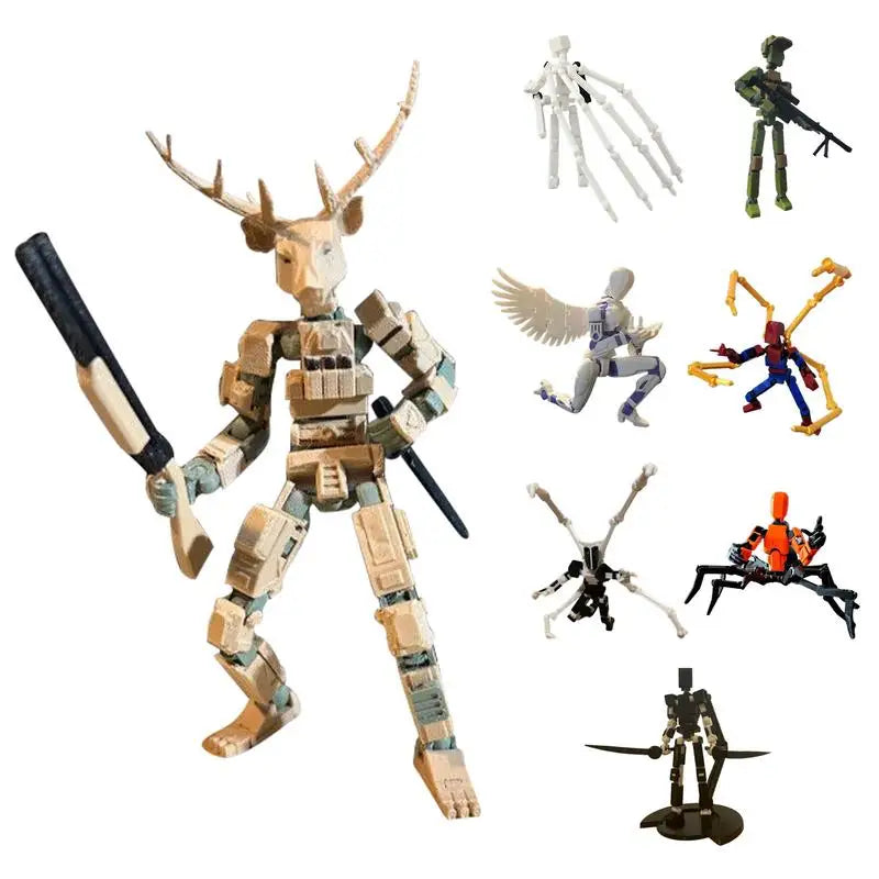 3D Movable Multi-Joint Robot Action Figure — Poseable Desktop Toy & Decor