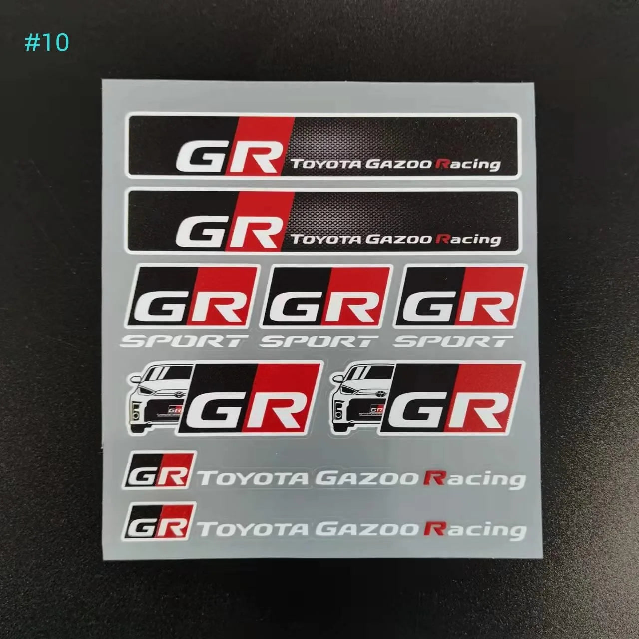 Car Decoration Stickers Reflective Waterproof Stickers Racing Decals For Toyota Yaris GR GAZOO Racing Logo Auris Pruis RAV4 TRD