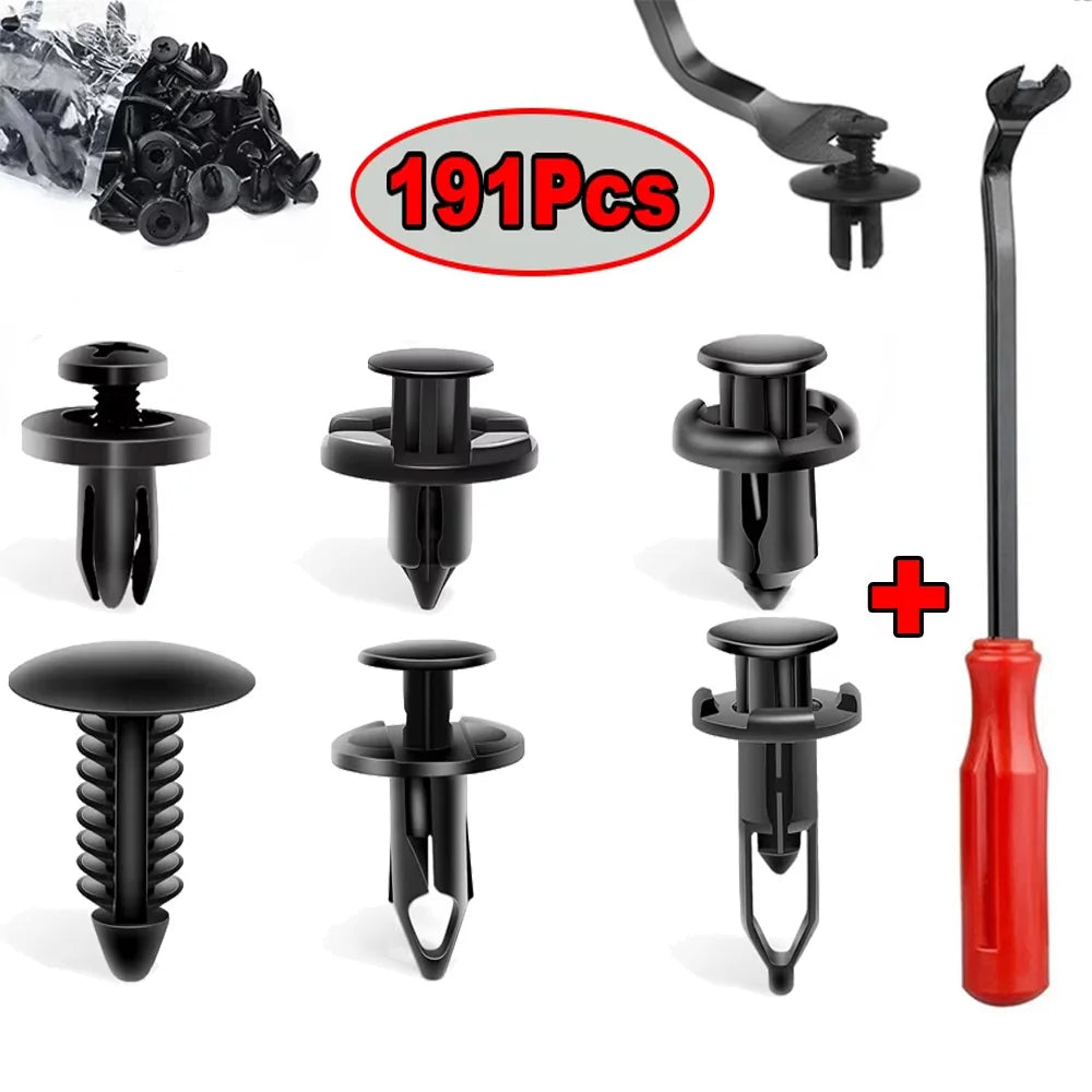 6 Size Auto Fastener Clips Vehicle Retainer Rivet Door Fender for Auto Body Bumper Push Rivet Clips