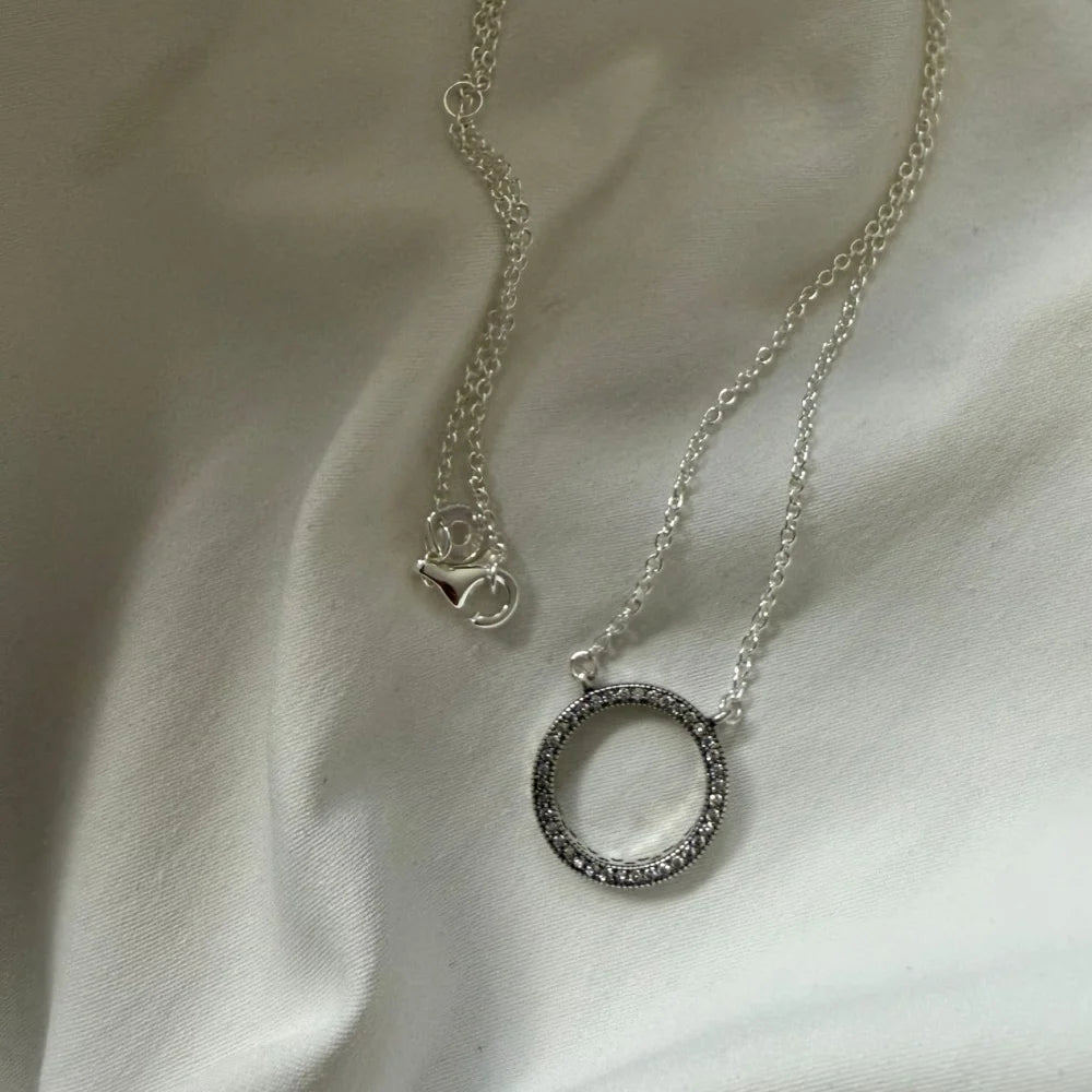 925 Silver Heart & Bow Necklace - Exquisite Women's Jewelry Gift