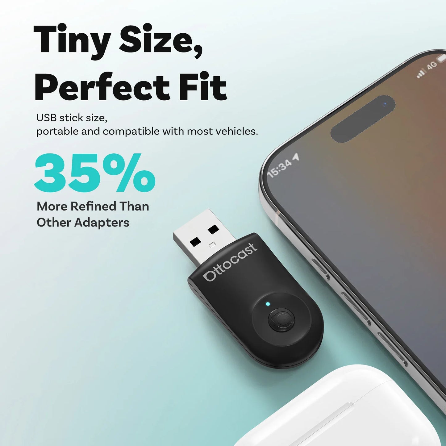 Mini 2-in-1 Wireless CarPlay & Android Auto Adapter (One-Key Disconnect)