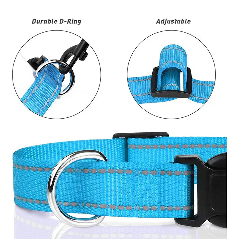 Reflective Nylon Pet Collar - Adjustable, Anti-Slip – photo 4