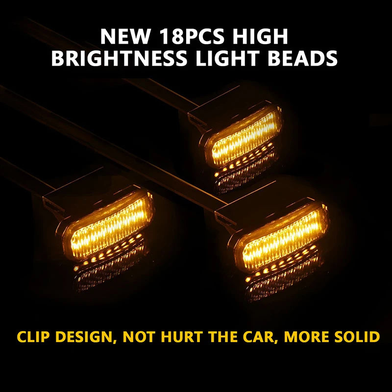 FOR Toyota Fortuner Car Center Grille Small Amber Light Single Color Snap LED High Brightness Waterproof Models