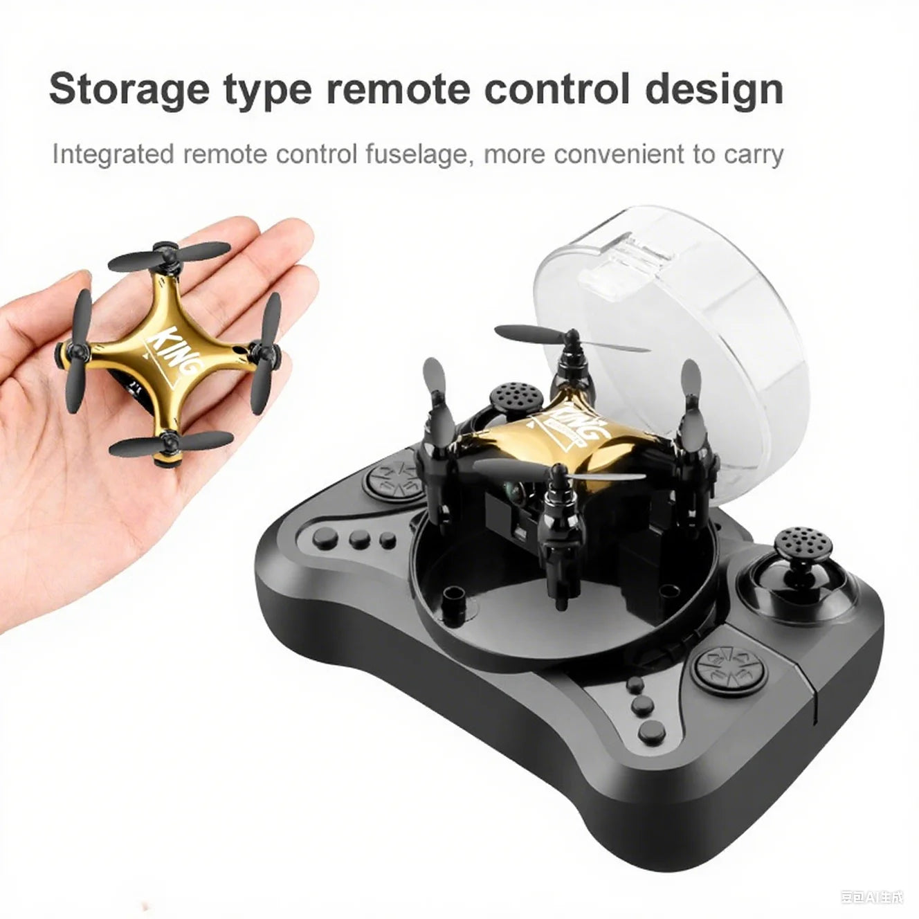 Gold K1 New Mini Drone Remote Control Helicopter - Movie Quality Photography Kids Toy Gift Aircraft