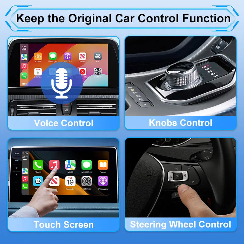 Dual-Interface Wireless CarPlay & Android Auto Adapter (USB / Type-C)