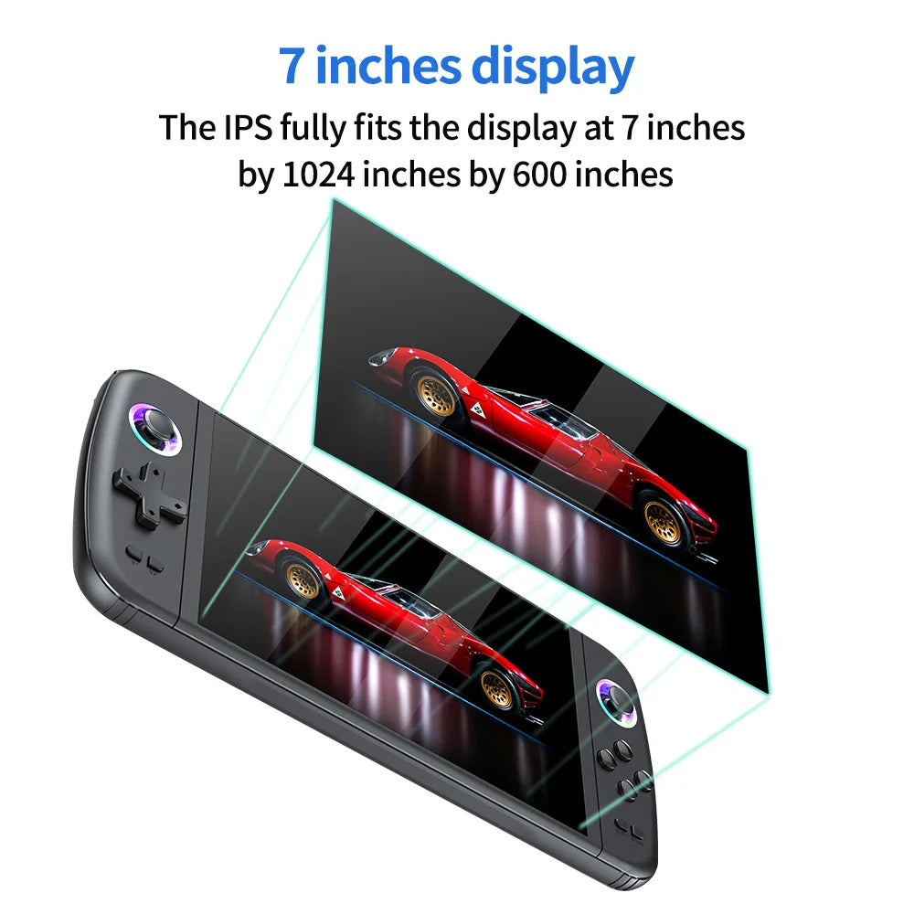 Reebolnic M27 Game Console 7.0 Inch IPS Screen 30+Simulators 30,000+Games Installed Retro Handheld Game Console Portable 4000mAh