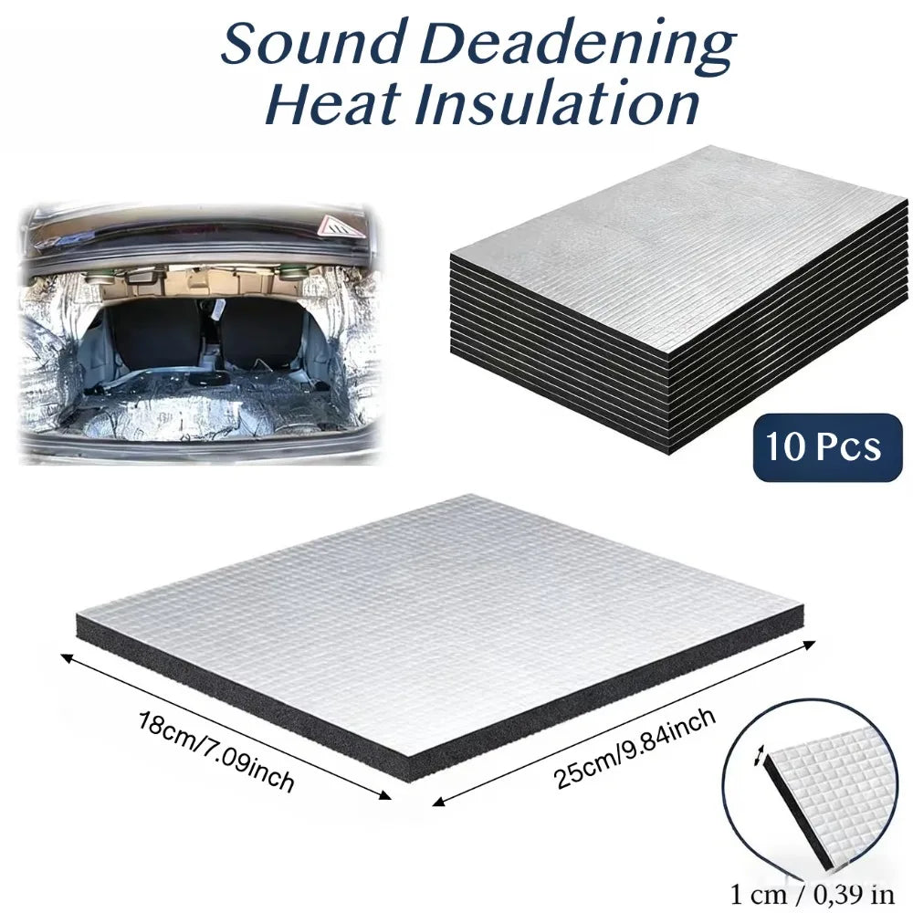Car Sound Deadening Foil Mat, 10 mm - 10 Pack