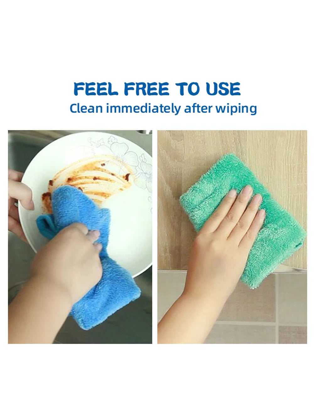 Coral Fleece Hand Towels - 4 Pack Quick-Dry Kitchen Cloths - photo 4