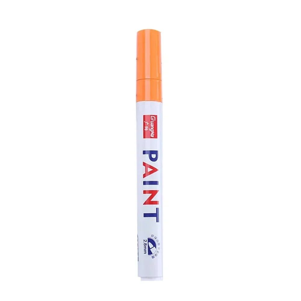 Car Paint Pen Waterproof Car Wheel Tire Oily Painting Mark Pen Auto Rubber Tyre Tread CD Metal Permanent Paint Marker