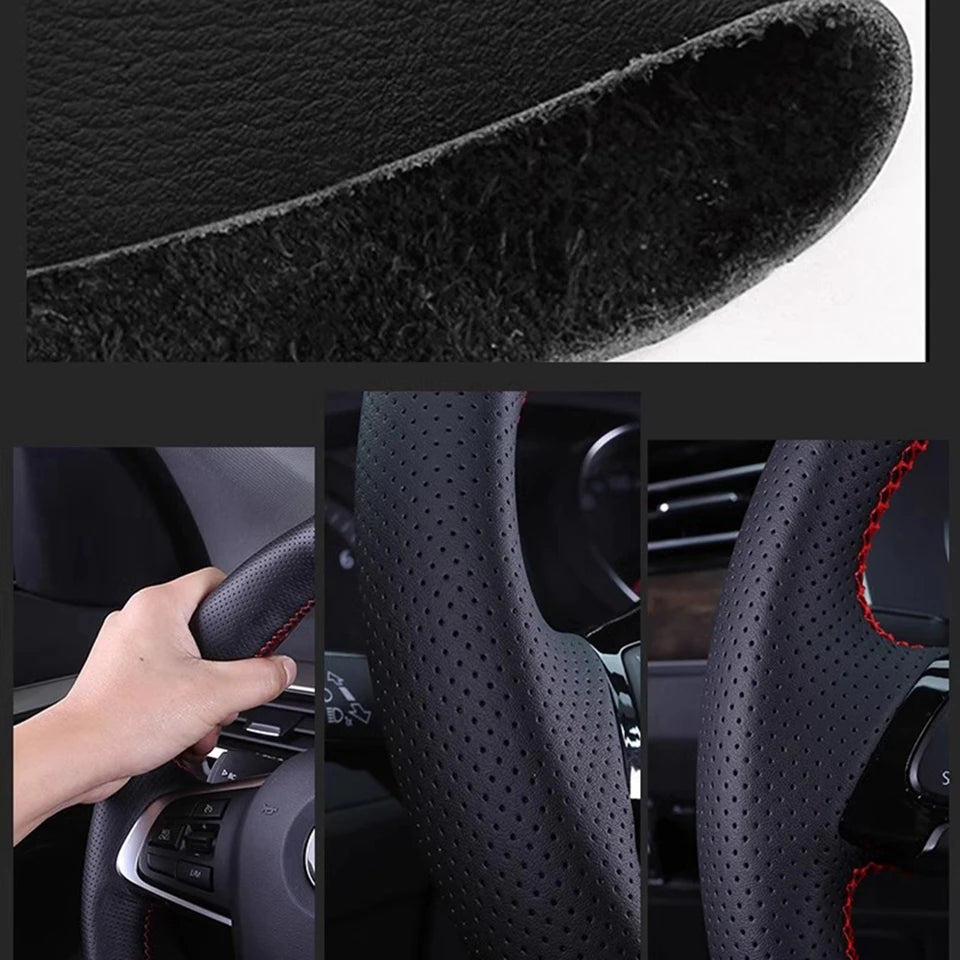 Customization Hand Sewing Microfiber Leather Car Steering Wheel Cover Accessories For Chevrolet Cruze Hatchback Sedan 2009-2014