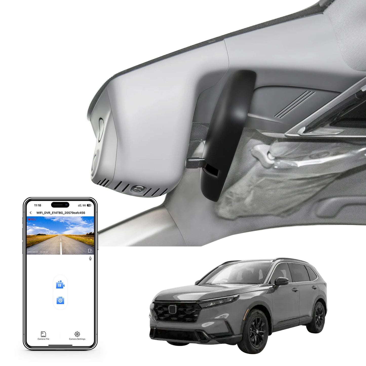 Mangoal 4K OEM-Style Dash Cam — Honda CR-V & CR-V Hybrid Gen6 (2023-2026)