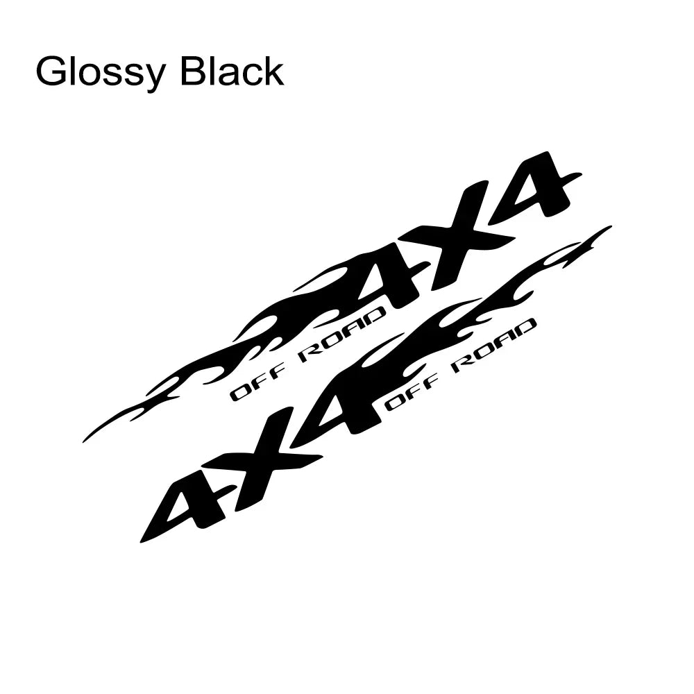 4X4 Off-Road Pickup Truck Decals (2-Pack) - Custom Fit