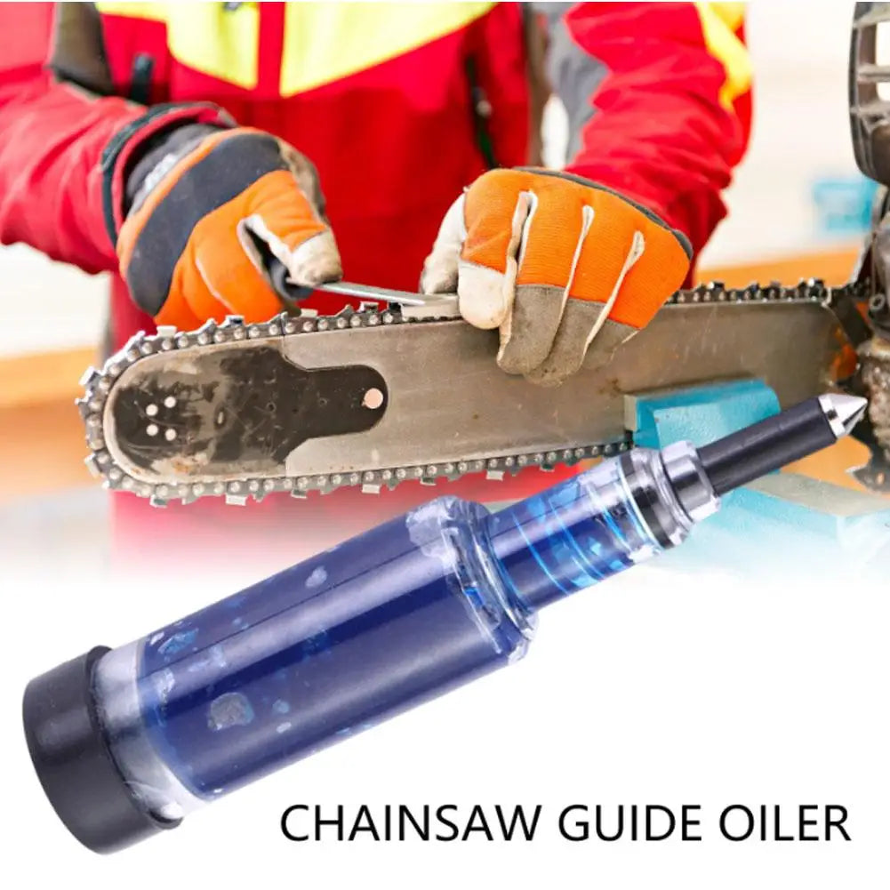 Grease Gun For Chainsaw Sprocket Nose Guide Bar, Chainsaw Guide Bar Maintenance, Chain Saw Guide Oiler Hand-Push Grease Oiler