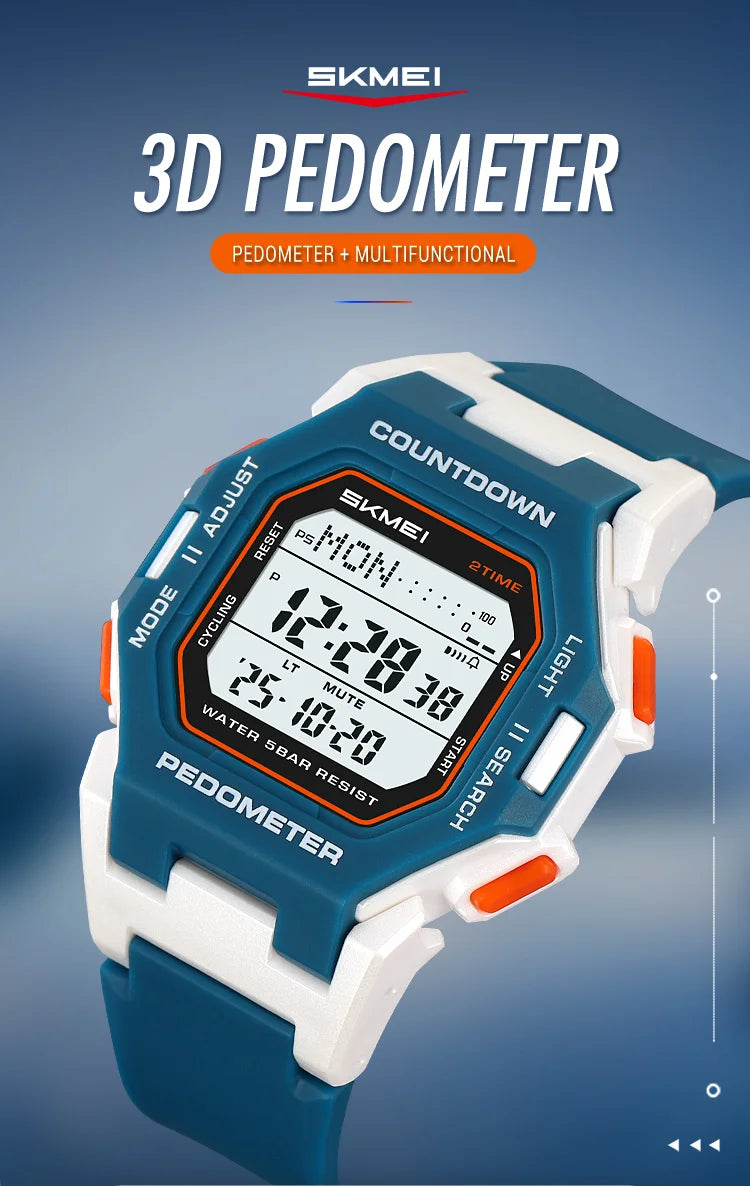 SKMEI 2596 Brand New Men Electronic Watch Fashion Alarm Clock Calendar Chronograph Luminous Digital Watches for Man reloj hombre
