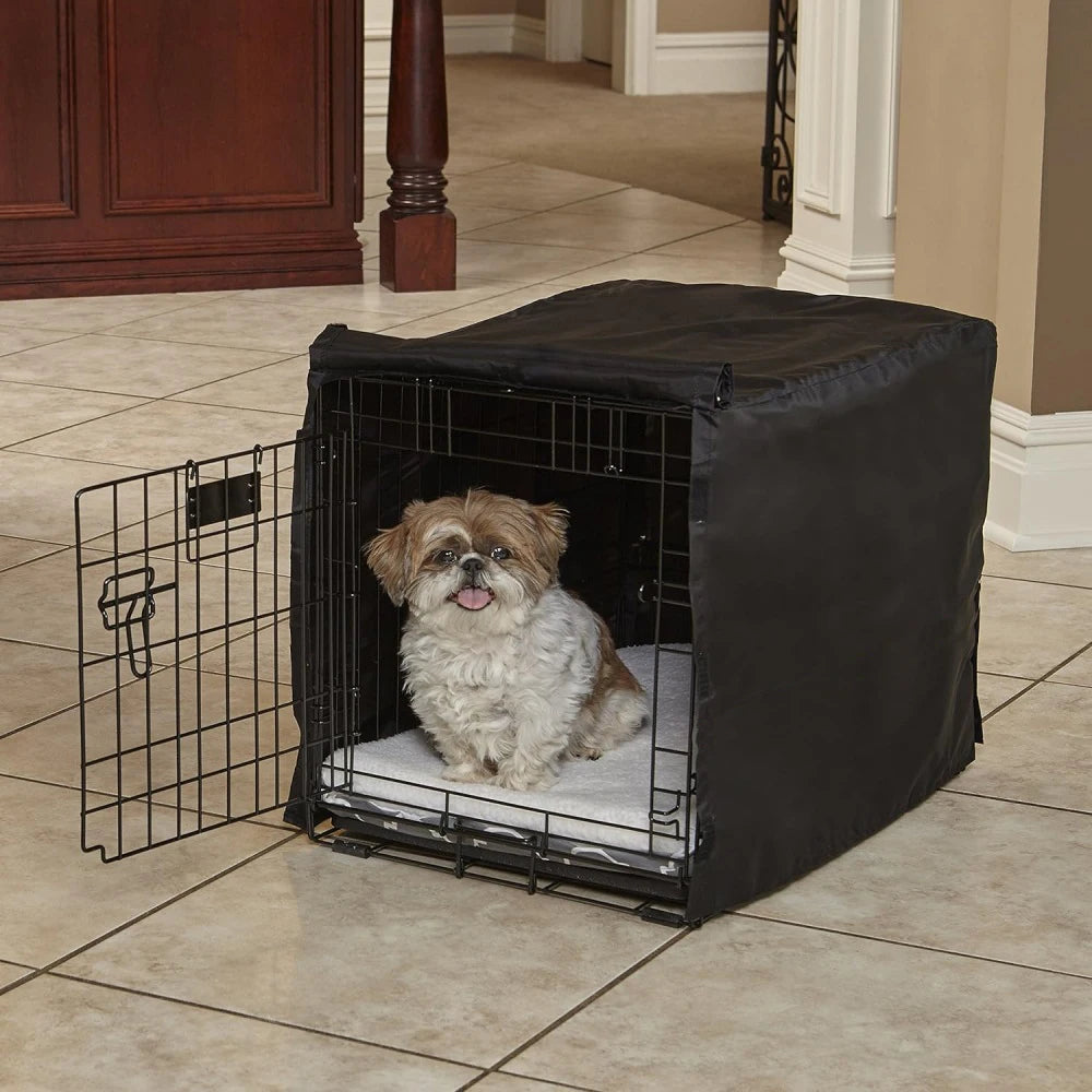 Single-Door Wire Crate Cover with Roller Shades – photo 3