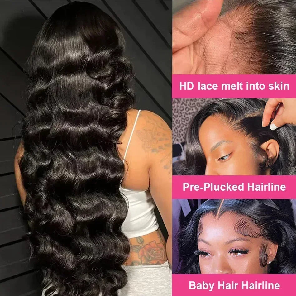 250 Density Human Hair Wig — Body Wave HD Lace Front, 13x6