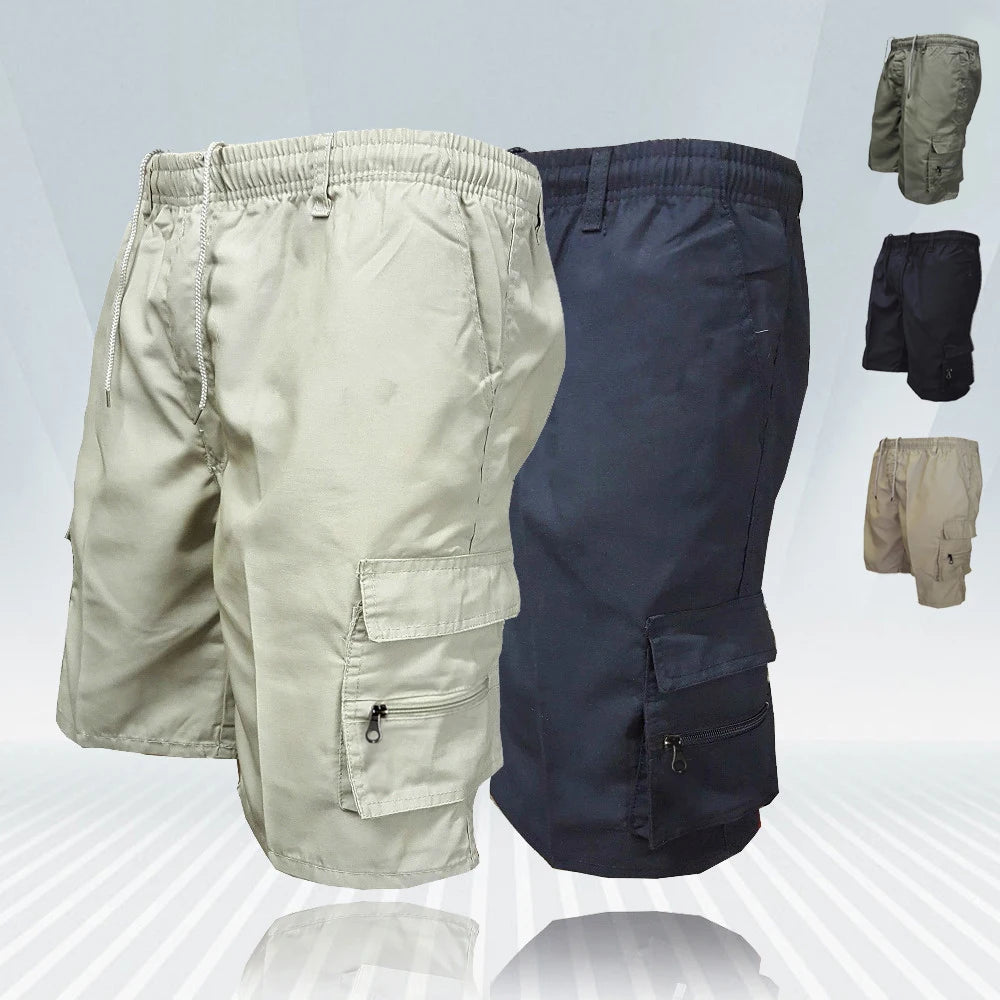 Men's Cargo Shorts – Casual Big Pocket Sports Slacks, Cargo Panel Trousers, Plus Size