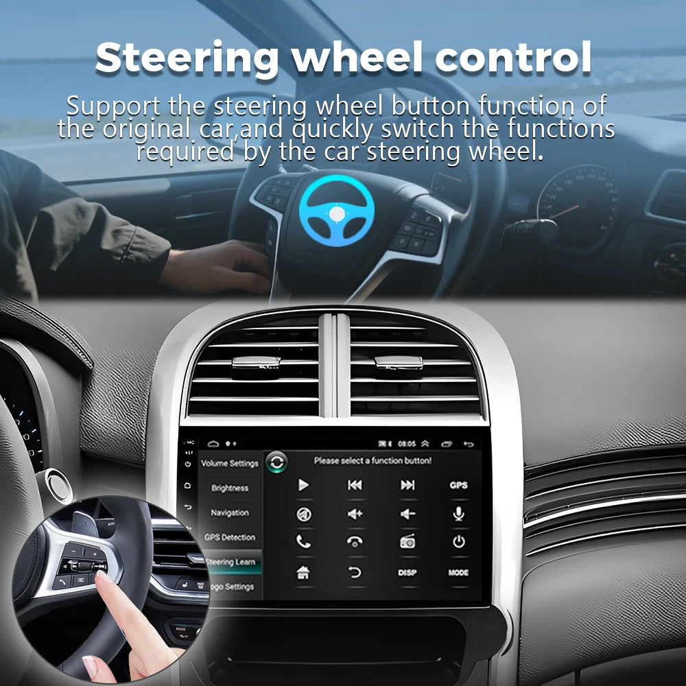 Android 16 Carplay Auto Car Radio Multimedia Player For Chevrolet Malibu 2012-2015 Autoradio DSP GPS Stereo WIFI 2din 16G-512G
