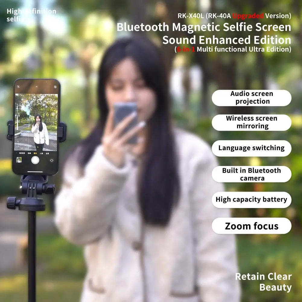Magnetic Cell Phone Vlog Self Timer Monitor Screen Using Rear Camera Monitor For Live Streaming Creating Content Self-Timer