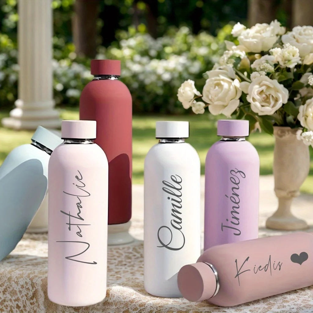 Custom Name Thermos Large Vacuum Flask 304 Stainless Steel Portable Thermos Bottle 0.5L Outdoor Sports Water Bottle Travel Mug