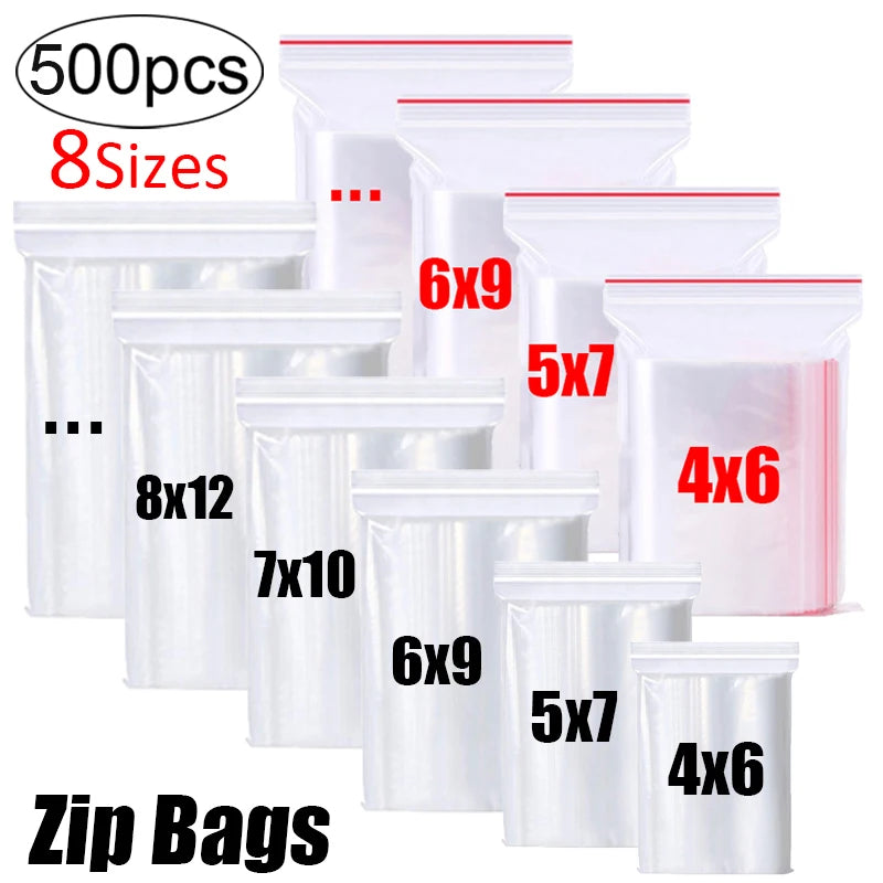 Thicken Clear Zipper Sealed Bags – Heavy-Duty Reclosable Plastic Storage Pouches for Jewelry, Food & Small Parts | Wholesale