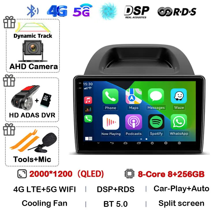 Android 16 Car Radio For Ford EcoSport Eco Sport 2017 2018 - 2023 Carplay Auto GPS Navigation 2 Din Player WIFI+4G Stereo Video